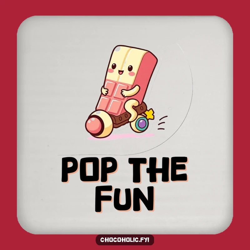 Funny Kawaii Chocolate Gumball Rider Drink Coasters: Protect Surfaces with Sweet Style, Funny Gift Set