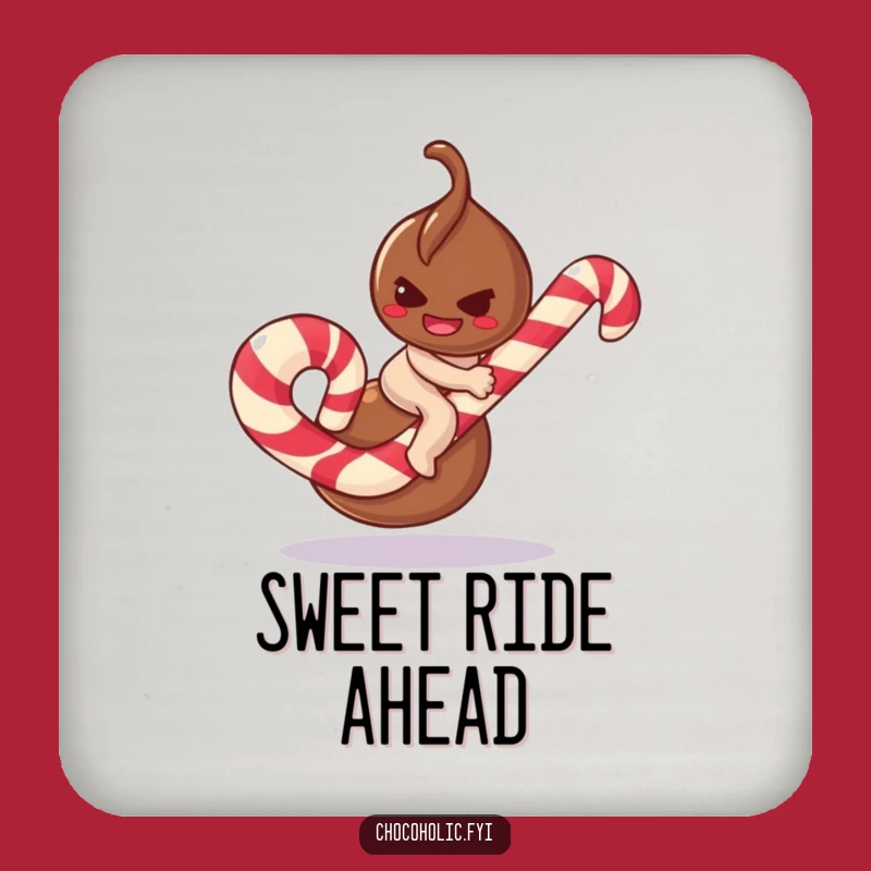 Funny Truffle Candy Cane Coasters: Protect Surfaces with Mischief!