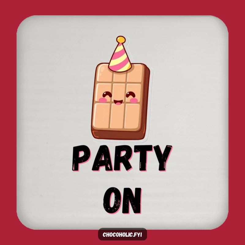 Funny Chocolate Bar Party Coaster: Protect Surfaces with Festive, Funny Gift Flair