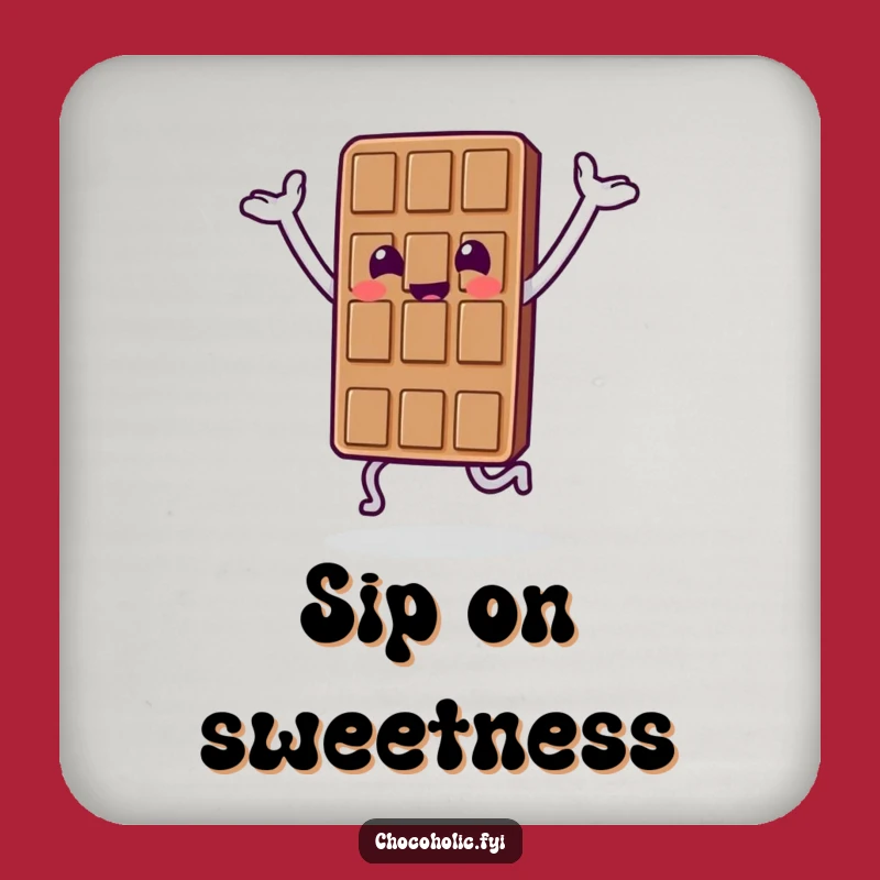 Funny Chocolate Hop Coaster: Happy Treat Decor, Sweet Gift