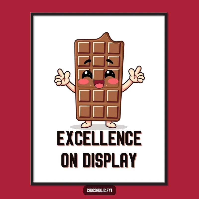 Funny Chocolate Bar Hero Poster - Inspiring Art for a Confident Space