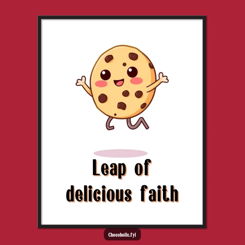Funny Cookie Leap Poster: Hilarious Wall Art for a Cheerful Gift!