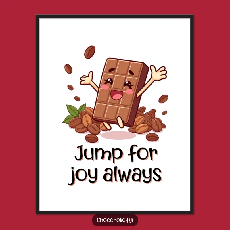 Funny Leaping Chocolate Bar Art: Cocoa Bean Dream - A Festive Gift