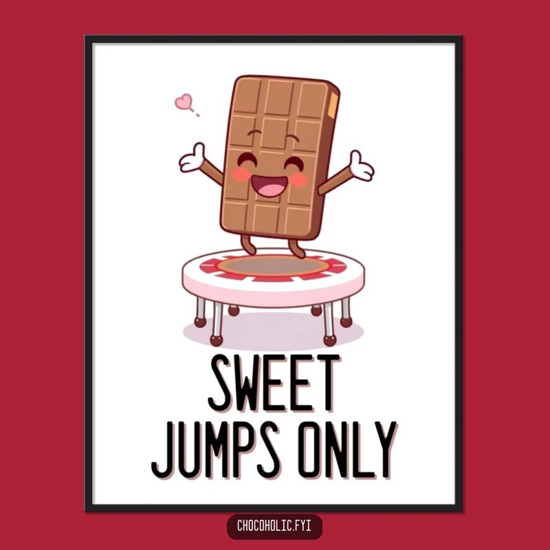 Funny Marshmallow Trampoline Poster - Joyful Wall Art!