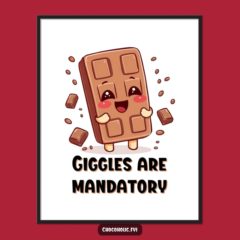 Funny Giggling Chocolate Bar Art: Sprinkle Happiness - A Sweet Gift