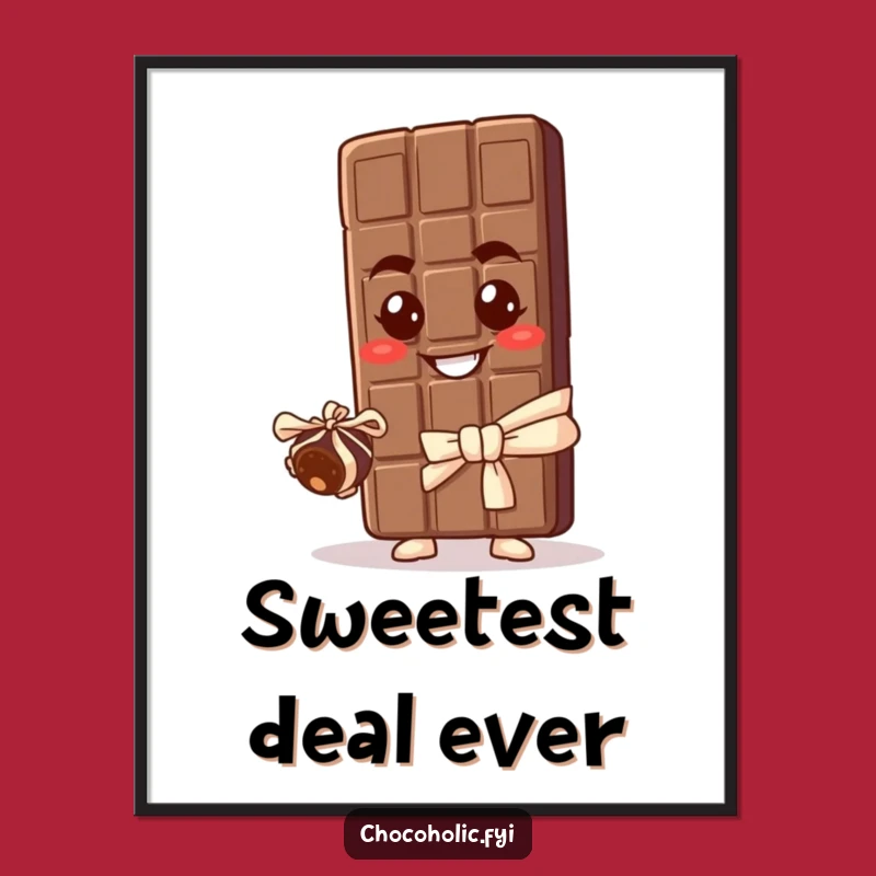 Funny Chocolate Truffle Poster - A Hilarious Wall Art Gift!