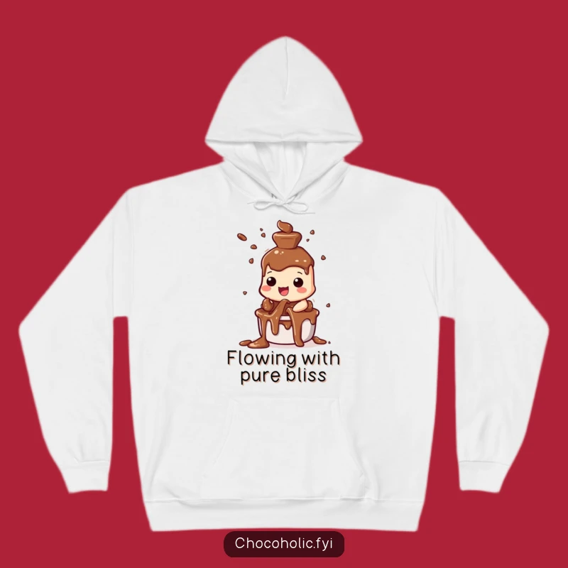 Funny Chocolate Fountain Hoodie: Cozy Up with this Joyful Chocolate Character Sweatshirt