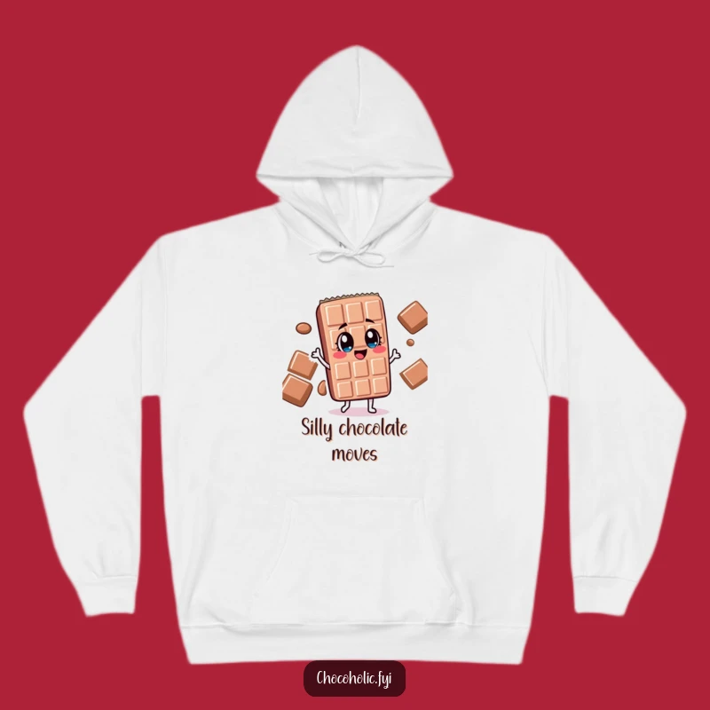 Funny Dancing Chocolate Bar Hoodie - Cozy Silly Eyes Sweatshirt