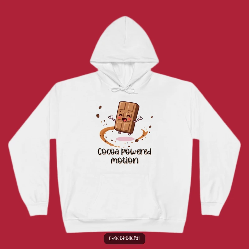 Funny Spinning Chocolate Bar Hoodie: Cozy Up with This Hilarious Cocoa Dust Design