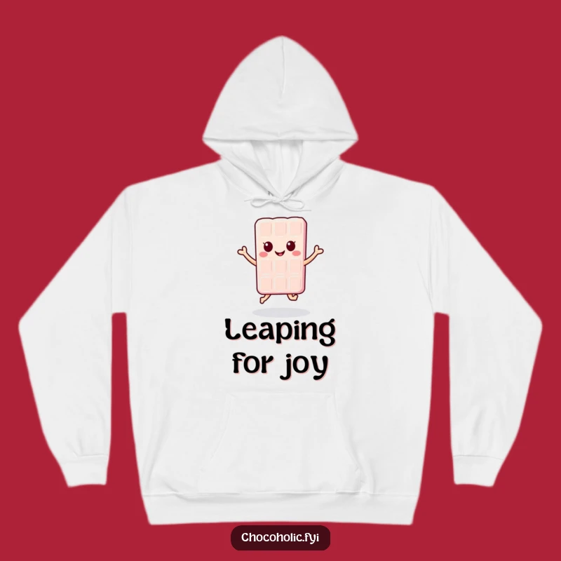 Cozy Funny Kawaii Chocolate Bar Jump Hoodie - Sweet Character Apparel