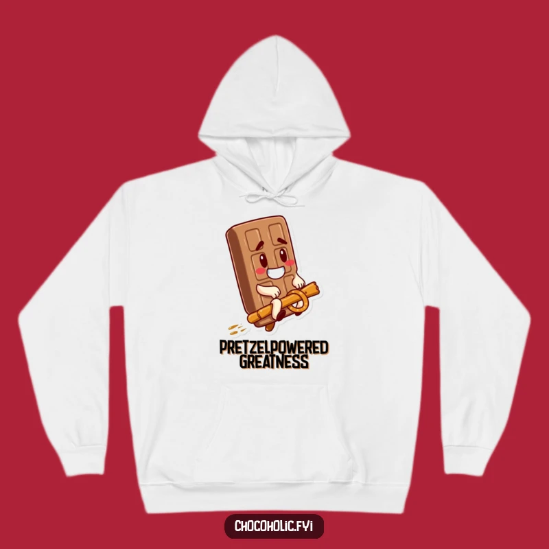 Funny Chocolate Bar Pretzel Ride Hoodie, Cozy and Hilarious Sweatshirt for Snack Fans