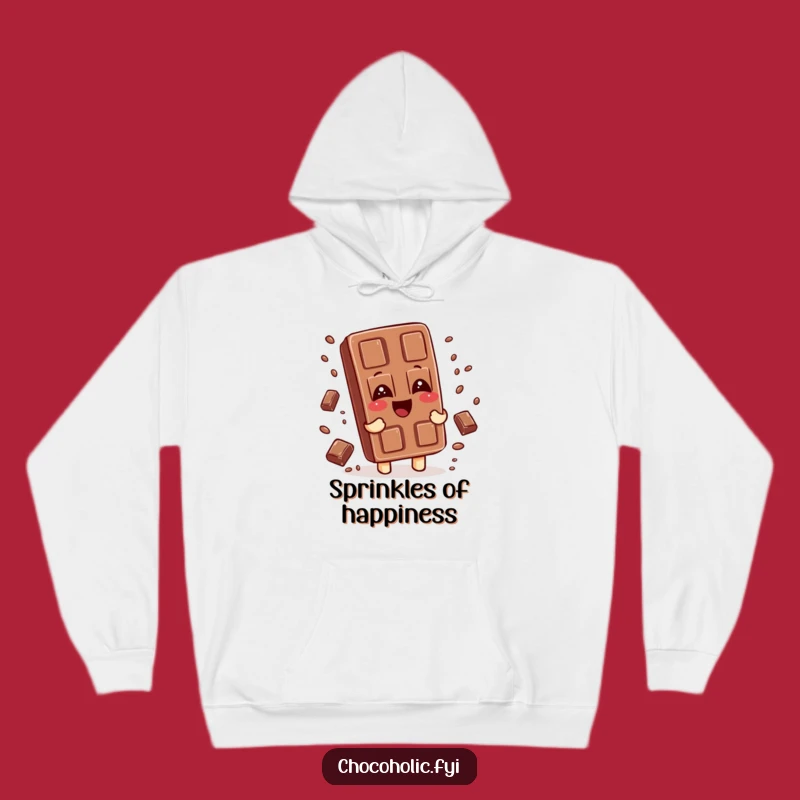 Cozy Funny Giggling Chocolate Bar Hoodie: Warmth & Sprinkle Joy Gift
