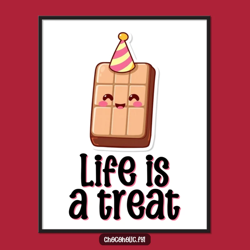 Free Printable Wall Art: Chocolate Bar Party Poster Downloadable Gift