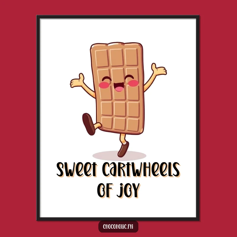 Free Printable Wall Art: Chocolate Cartwheel Humorous Downloadable Decor