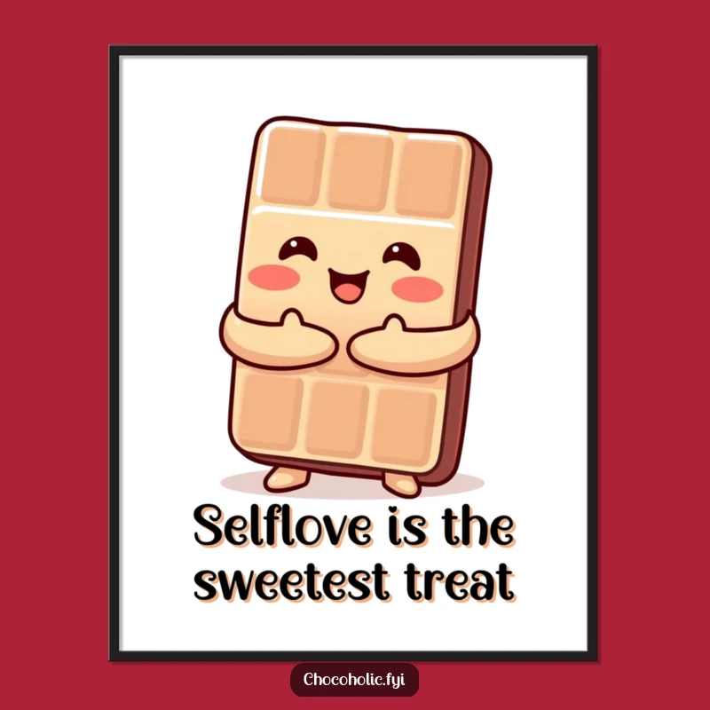 Free Printable Wall Art: Hugging Chocolate Bar Hilarious Downloadable Home Decor