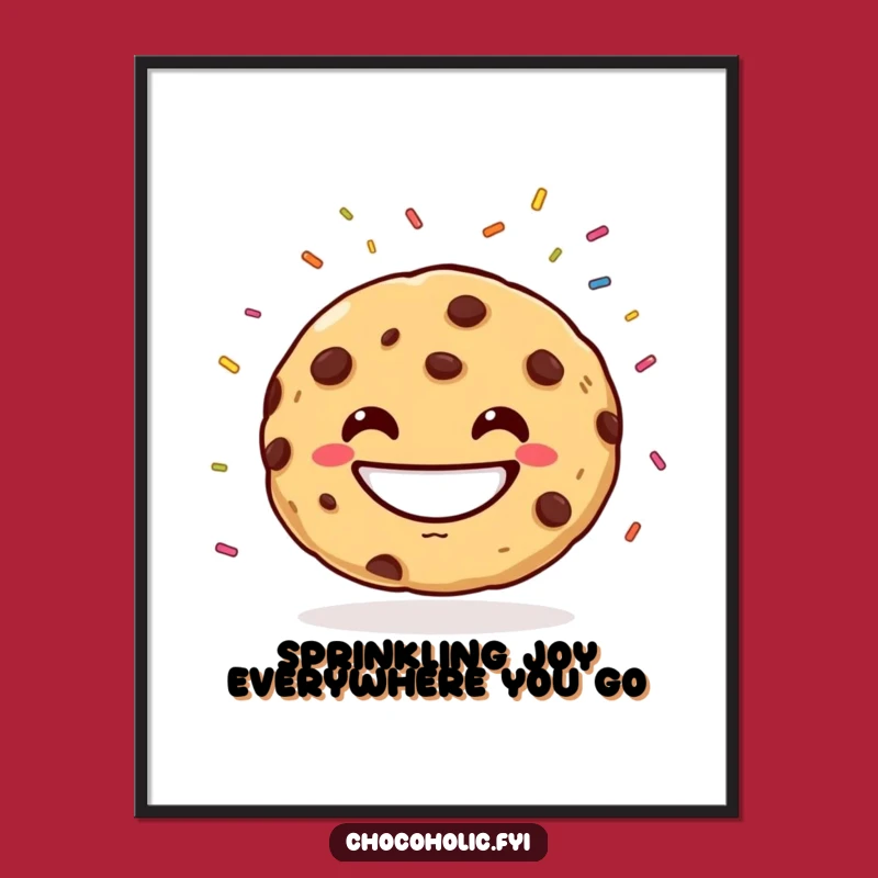 Free Printable Wall Art: Juggling Cookie Funky Poster Downloadable Gift
