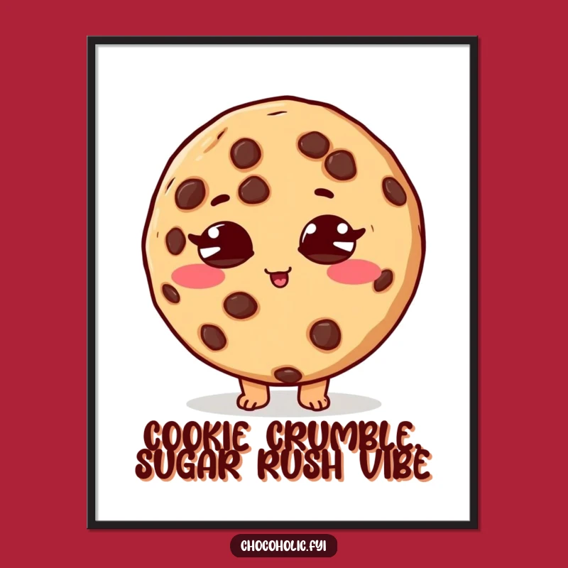 Free Printable Wall Art: Sugar Rush Cookie Character, Funny Downloadable Decor