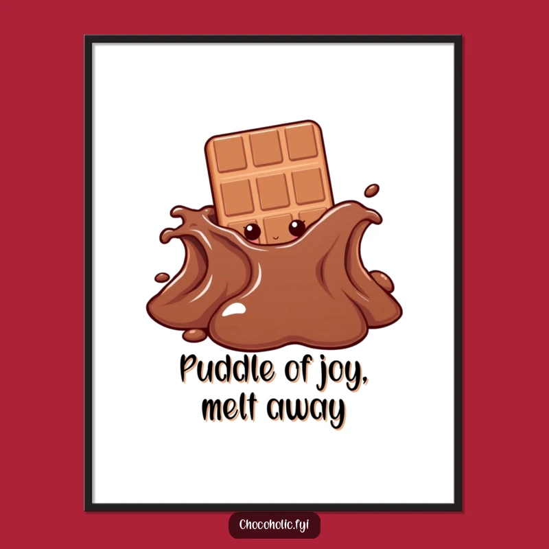 Funny Free Printable Wall Art Chocolate Puddle Peek Downloadable Decor