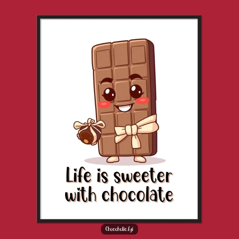 Mischievous Chocolate Truffle Free Printable Wall Art - Funny Downloadable Art