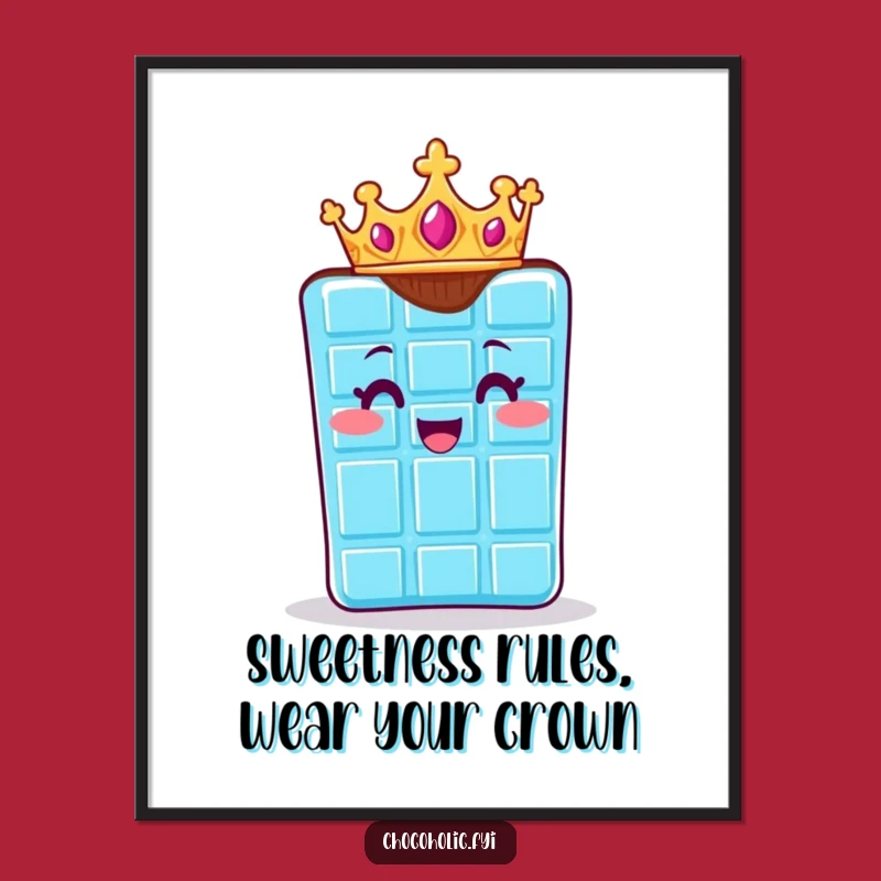Funny Free Printable Wall Art: Royal Chocolate Bar - Regal Downloadable Decor!