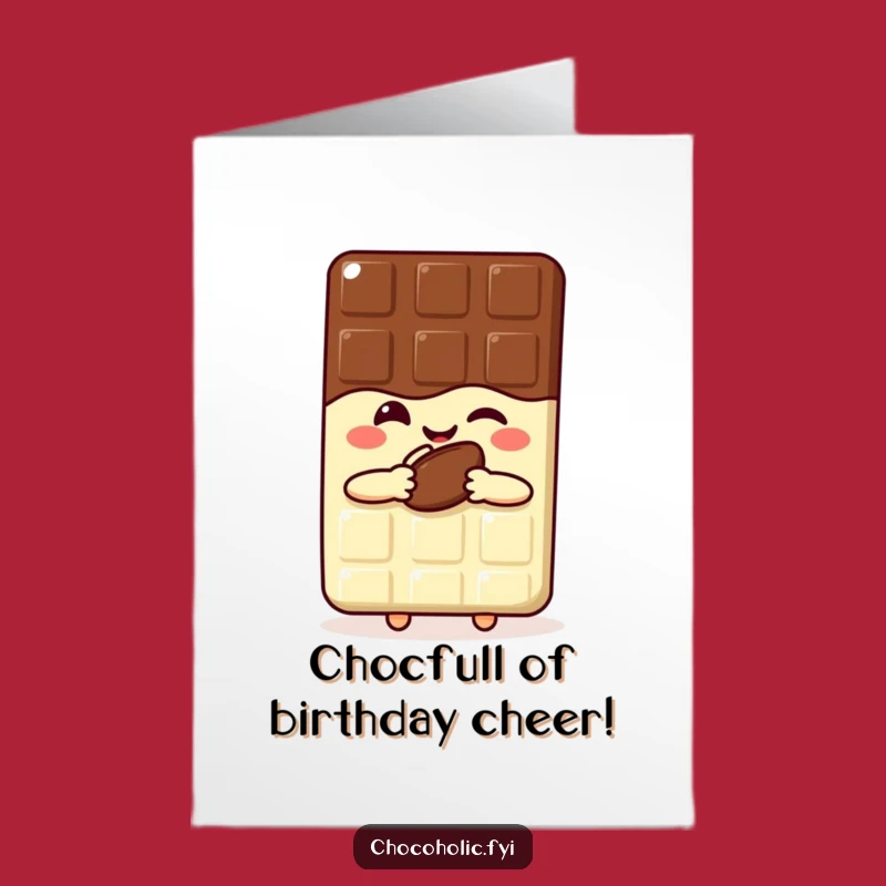 Free Printable Birthday Card: Winking Chocolate Bar, Funny Downloadable Gift for Chocoholics