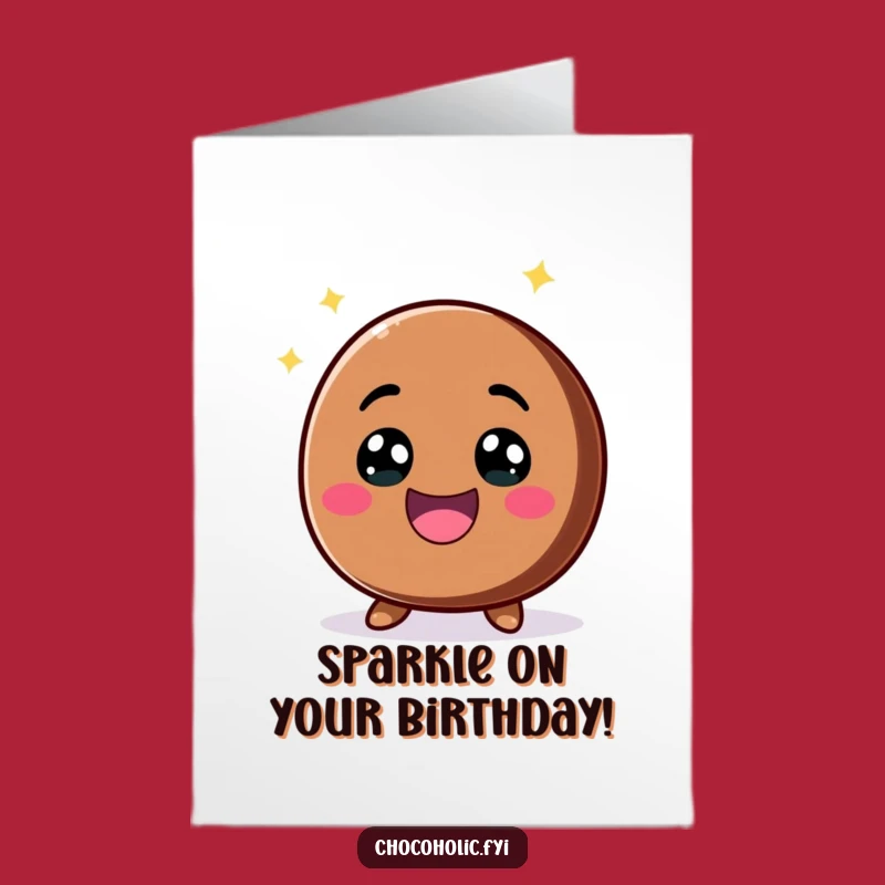 Free Printable Birthday Card: Excited Cookie, Funny Downloadable Gift for Smiles