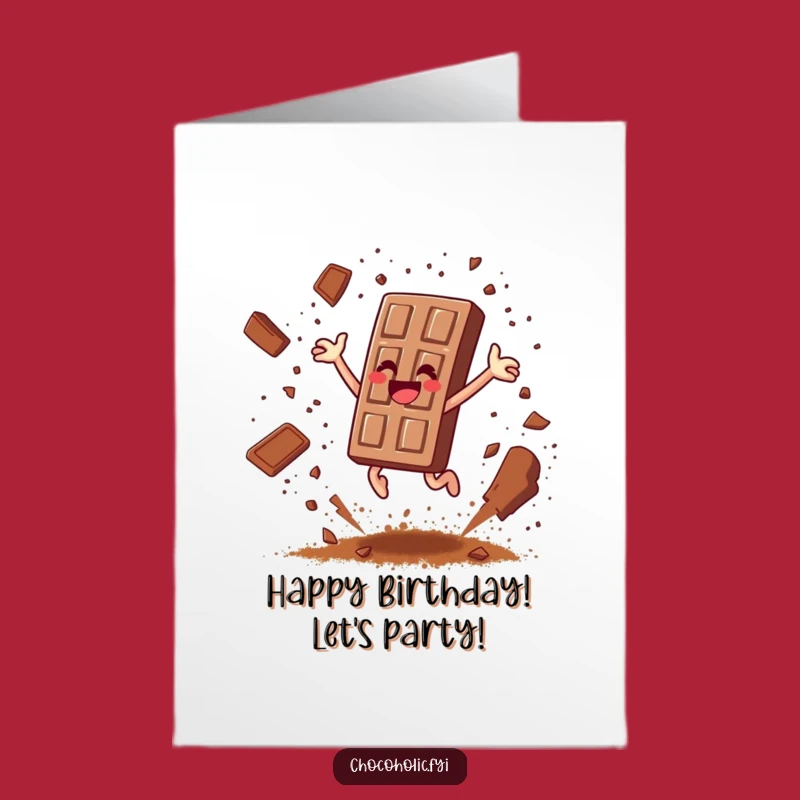 Free Printable Birthday Card: Joyful Chocolate Bar, Confetti Fun Downloadable Gift