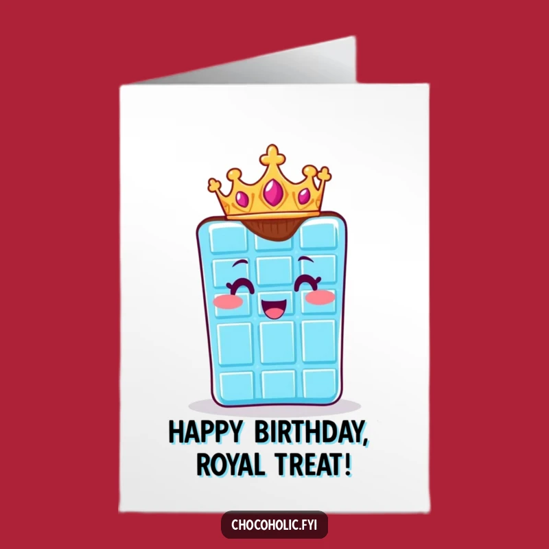 Free Printable Birthday Card: Royal Chocolate Bar - Funny King/Queen Downloadable Gift!