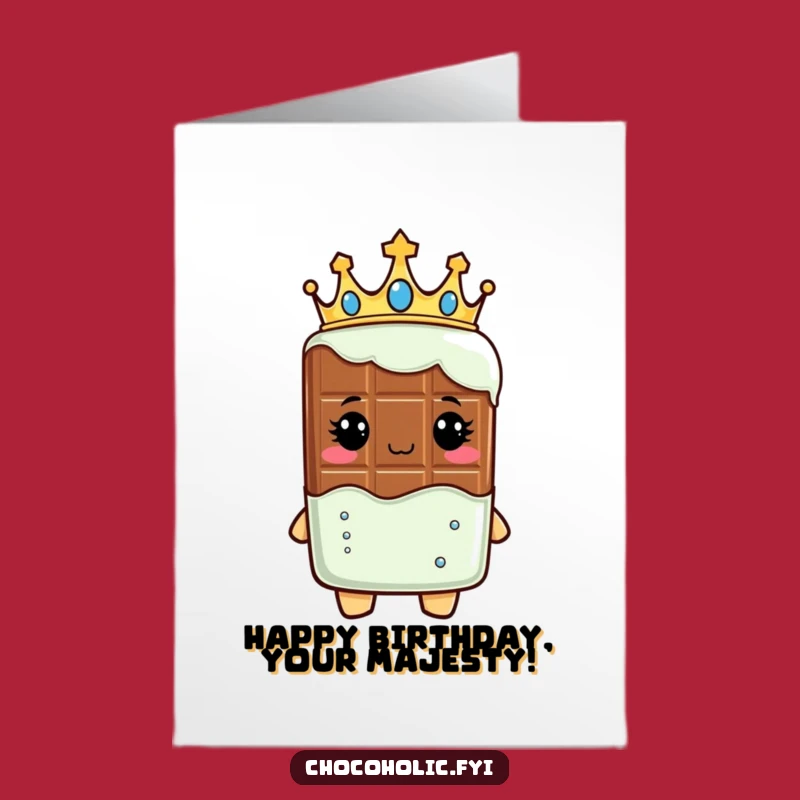 Free Printable Birthday Card: Royal Chocolate Bar, Regal Downloadable Gift for Kings & Queens