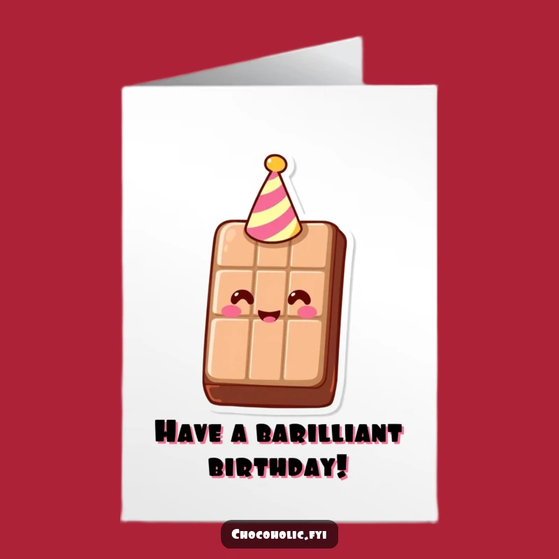 Free Printable Birthday Card Printable: Party Hat Chocolate Bar Downloadable Gift
