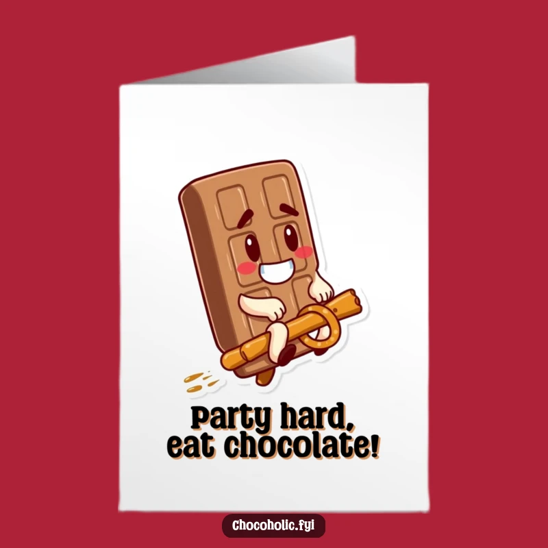 Free Printable Birthday Card: Goofy Chocolate Bar Funny Downloadable Gift