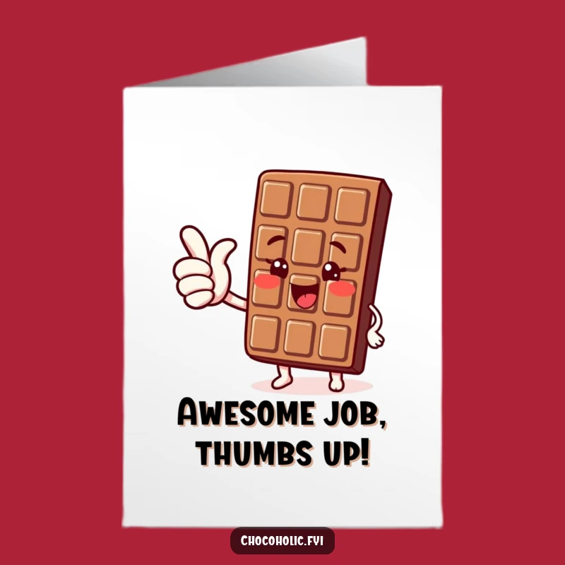Free Printable Congrats Card: Chocolate Thumbs Up for Your Big Win!