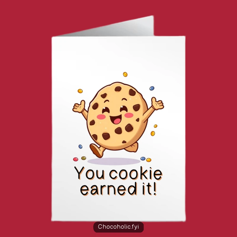 Free Printable Cookie Cartwheel Card: Joyful Congratulations Downloadable Gift!