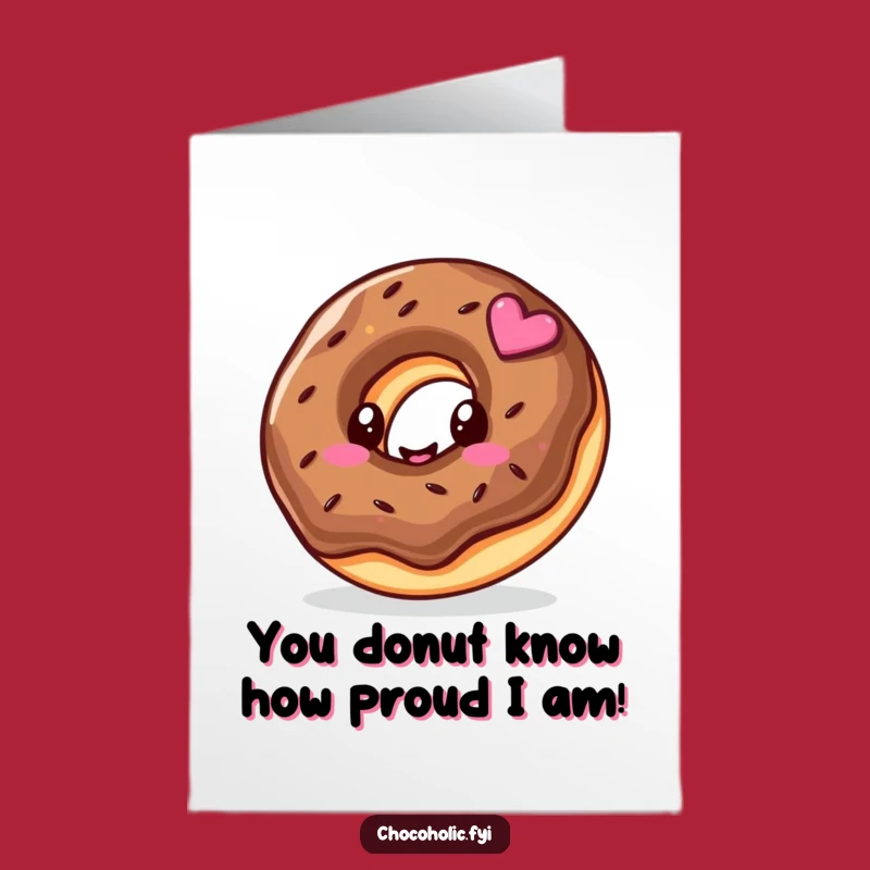 Happy Kawaii Donut: Free Printable Congrats Card, Downloadable Gift Idea
