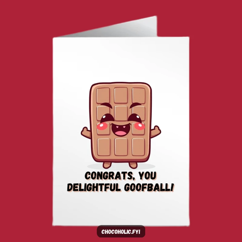 Hilarious Congrats Chocolate Free Printable Card - Giggling Downloadable DIY Gift