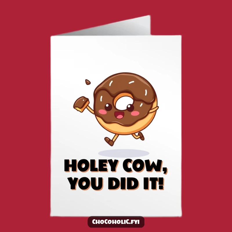 Free Printable Congrats Card: Skipping Donut Funny Downloadable Gift