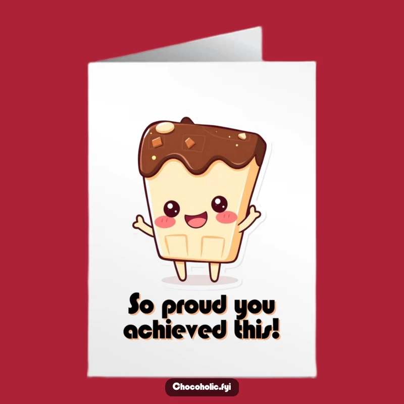 Kawaii Chocolate Bar Pride: Free Printable Congrats Card, Downloadable Gift