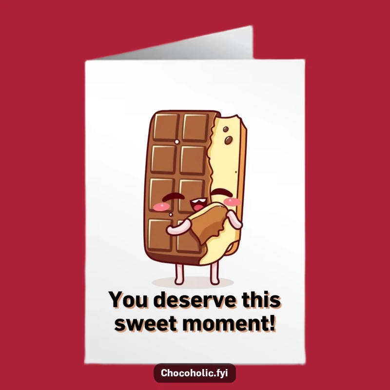 Free Printable Congrats Card: Savoring Chocolate Bar - Blissful