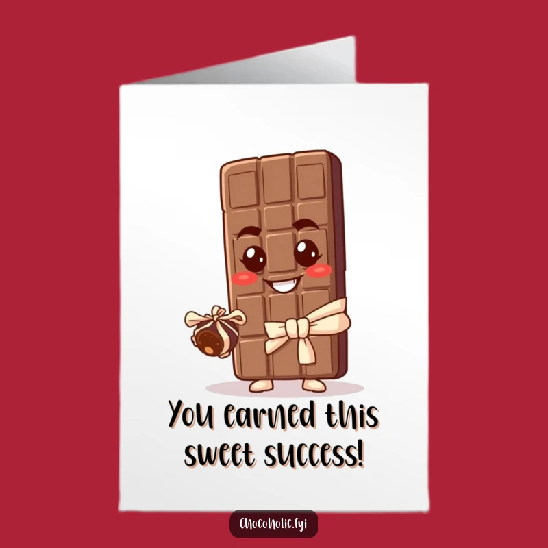 Sweet Free Printable Chocolate Truffle Congrats Card - Downloadable DIY Gift