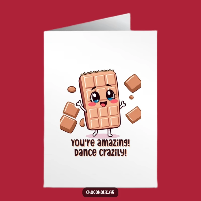 Free Printable Congrats Card: Silly Dance Chocolate Bar, Celebratory Downloadable Gift