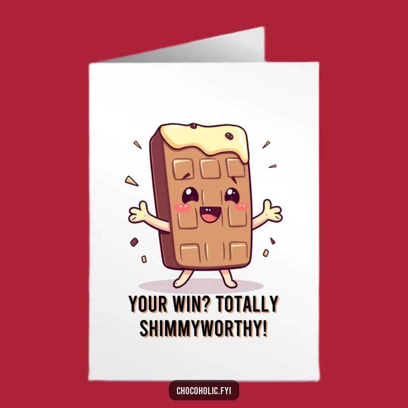 Kawaii Chocolate Bar Shimmy: Free Printable Congrats Card, Fun Downloadable Gift