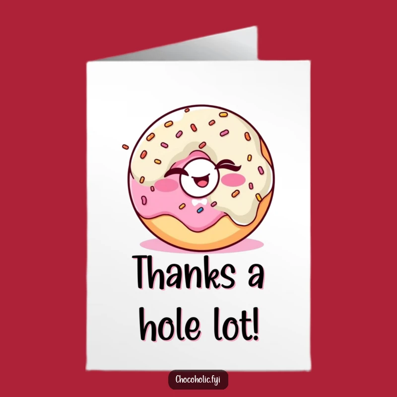 Free Printable Kawaii Donut Thank You Card: Funny Juggling Sprinkles Yum Downloadable Gift