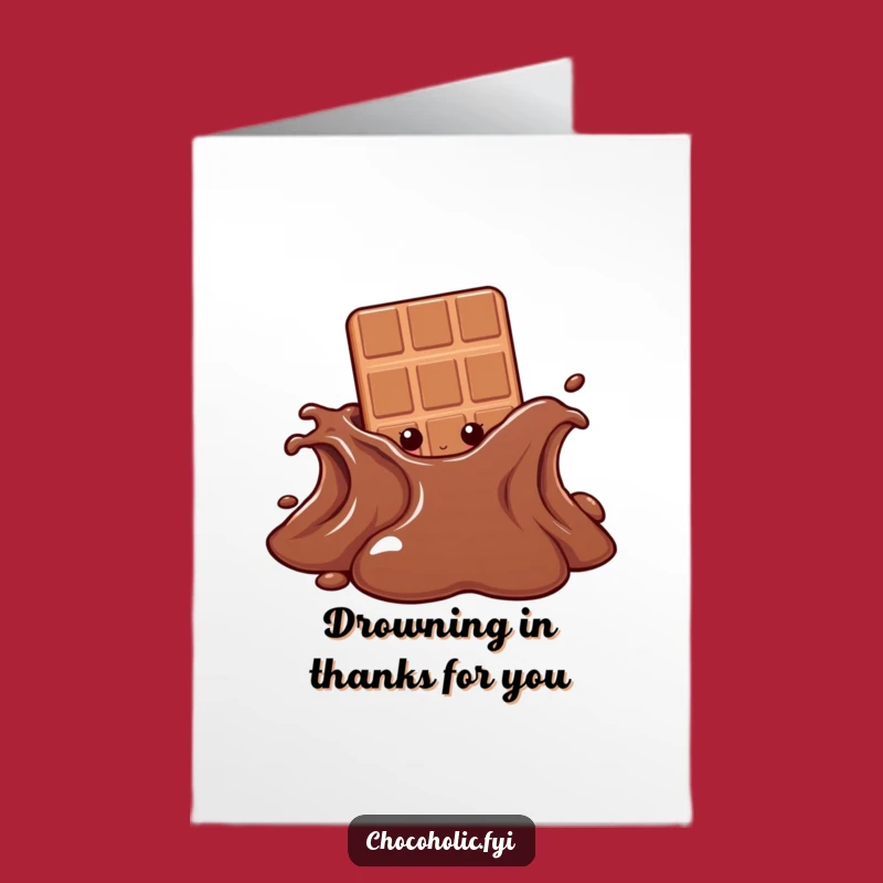 Free Printable Thank You Card Chocolate Puddle Peek Downloadable Gift