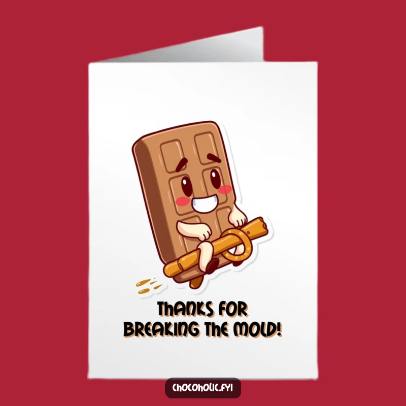 Free Printable Thank You Card: Goofy Chocolate Bar Funny Downloadable Gift
