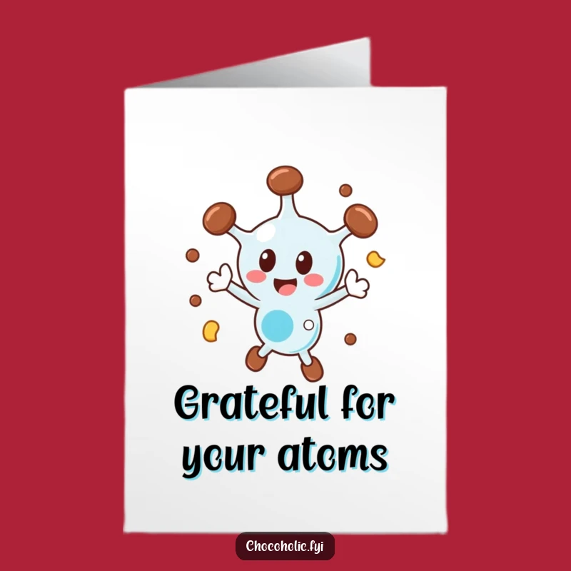 Free Printable Thank You Card: Molecule's Happy Spin - Funny Downloadable Gift!