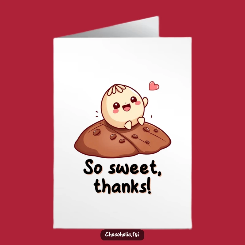 Free Printable Thank You Card: Kawaii Truffle's Chocolate Thanks - Downloadable Gift