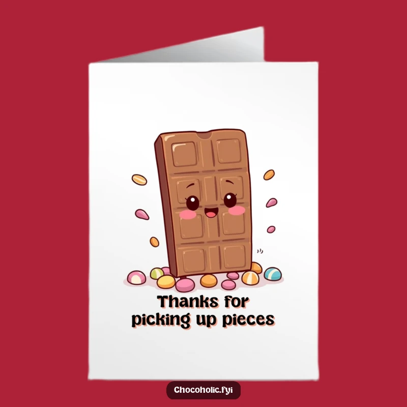 Free Printable Thank You Card: Chocolate Bar's Grateful Tumble