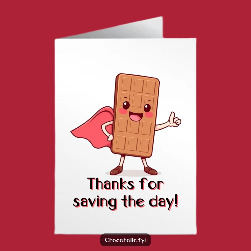 Free Printable Hero Chocolate Thank You Card - Funny Downloadable Appreciation