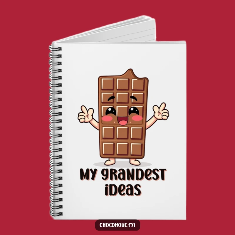 Funny Chocolate Bar Hero Notebook - Capture Ideas with Confident Flair