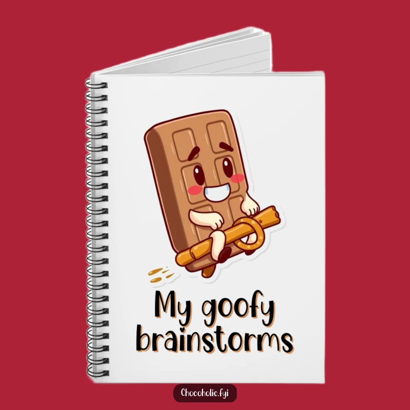 Funny Chocolate Bar Pretzel Ride Notebook, Hilarious Journal for Snack Ideas